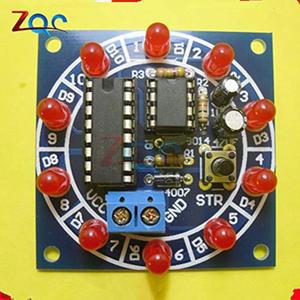 휠 오브 포춘 NE555 CD4017 키트 전자 DIY 브리콜라제 바지 일렉트로니카 프로덕션 럭키 로터리 스위트 구성품 3.5-6V