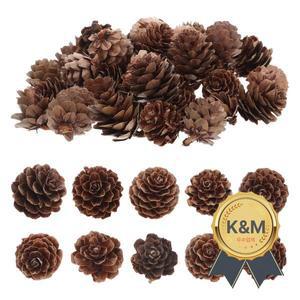 100개 천연 솔방울 장식품 테이블 크리스마스 트리 DIY 공예 추수감사절 홈 데코용