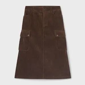 [후아유] Corduroy Cargo Long Skirt (WHWHF4954F)