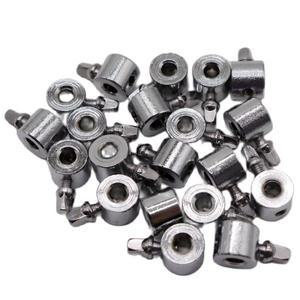 스네어베이스 드럼 페달 비터 가중 부품 액세서리 심벌즈 용 메모리 샤프트 잠금 장치 6mm 직경 합금 10 개