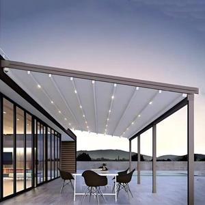 샤인트레이딩 전동 알루미늄 접이식 파고라 어닝 방수 아웃도어 테라스 정원 차양 원격 제어 캐노피 전천후