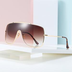 힙합 트렌드 선글라스 여성 및 남성용 원피스  패션 빅 프레임 안경 모던 스트리트 샷