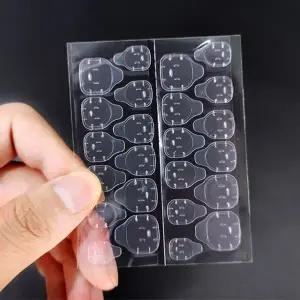 실리콘 네일 팁 연장 양면 테이프 스티커 24pcs DD 11798