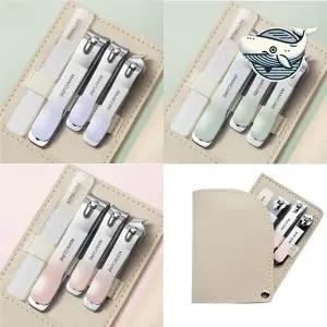 [하프클럽/]고급 가죽 손톱깎이 4종 감성 파우치 정리함