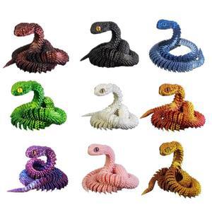 액션 피규어 3D 인쇄 뱀 관절 부시 바이퍼 장난감-드래곤 통합 공동 이동성 장식 홈 선물