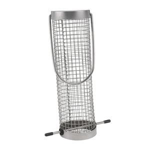 야외용 스테인리스 매달린 새 모이통, 뒷마당 조류 사육 및 야생동물을 위한 컴팩트 튜브 디자인, 청소하기 쉬운, 8.26 X 2.55 인치