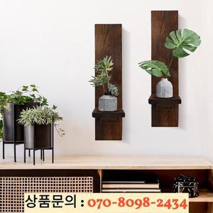 2개 세트 나무 벽 촛대 소박한 기둥 거실용 빈티지