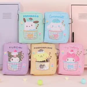 산리오 스위티 스팽글 손잡이 지갑 1P 스트랩 반지갑 스트랩지갑 손잡이지갑 작은지갑