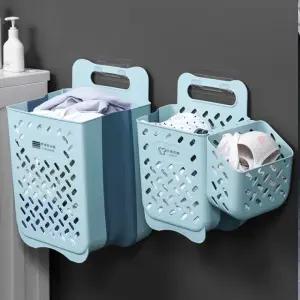 세탁물 빨래바구니 빨래통 실리콘 벽걸이 추천 신상입고 대형 틈새 세탁 접이식 보관함