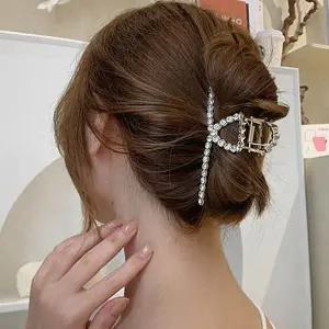 [콩심팥심]헤어 대형 큐빅 패션 집게핀 삔 반묶음 올림머리