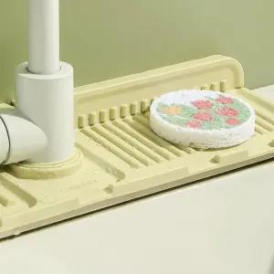 싱크대 수도꼭지 실리콘 물받이 패드 주방 세면대 물고임 물때 방지