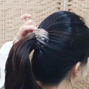 만두핀 똥머리집게핀 그레이블랙 올림머리