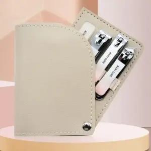 가죽 파우치 고급형 손톱깎이 4종 세트