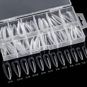 고품질 폴리젤 네일 연장 팁 인조 손톱 120pcs 젤네일 말랑이팁 (WFK6BVW)