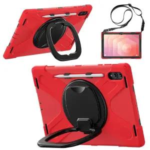 갤럭시탭S11울트라 14.6인치 X930 X936 스트랩 컬러풀 스퀘어 링 거치대 태블릿 케이스