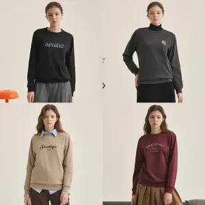 여성보아퍼융기모티셔츠4종세트