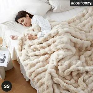 [5만원세일/SS]라셀퍼 이불세트(아이보리or베이지or그레이중선택,이불+멀티블랭킷+세탁망,30mm)