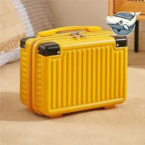 [콩심팥심]여행용 미니 캐리어 노란색 수납 정리함 기내용