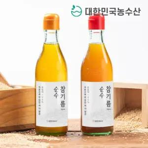 [대한민국농수산]저온압착 순수 참기름 들기름 350ml 생 기름