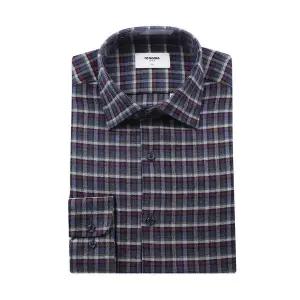 [레노마](센텀시티점)[슬림핏 ] 멀티 중체크 기모 체크남방셔츠 ( RPWSL0140-NY)