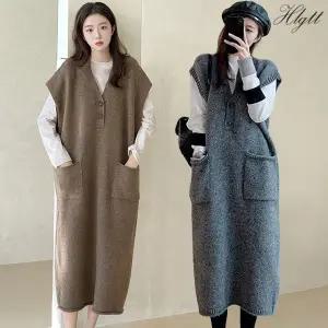 [헬리꽁땡]포근 니트 롱원피스2종