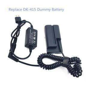 USB 충전 케이블 및 NP F 더미 배터리 nx100 소니 PXW-Z150 NEX-FS100 AC-VL1 HXR-NX5 DK-415 5V