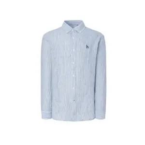 헤지스 남성 네이비 스트라이프 린넨 긴팔캐주얼셔츠 HZSH5C105N2