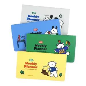 위클리플래너 통장컨셉 습관체크 저축 트래커 6개월 32주 만년형 컬러랜덤 150x84mm