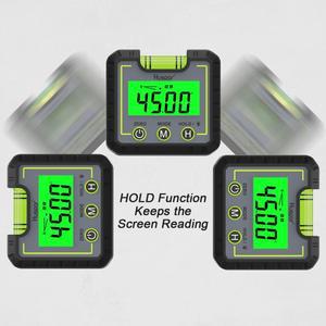 Huepar AG01 디지털 레벨 각도 게이지 V-그루브 자기 베이스 및 백라이트 LCD가 포함된 미니 파인더 박스