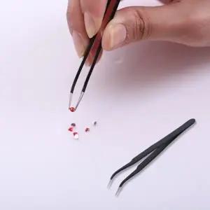 네일 고급핀셋 기역자 핀셋 전문가용 네일집게 네일아트 셀프네일 네일관리도구