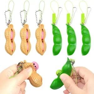 미니어처 땅콩 완두콩 키링 키홀더