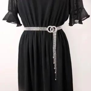 여성 큐빅 슬림벨트 원피스 체인 허리띠 장식 악세서리 포인트 패션여자벨트 용벨트 캐쥬얼 원피스룩 코디