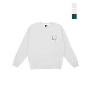 [하프클럽/원더플레이스]면100 스몰 심플 그래픽 캐주얼 오버핏 맨투맨