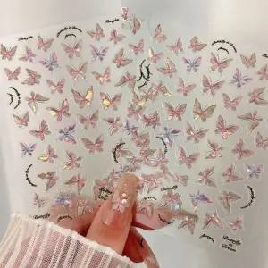 [하프클럽/]자개스티커 네일스티커 자개네일 나비스티커 네일아트스티커
