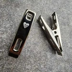 5cm 하트 빨래집게 스테인리스집게 1p 찝게 건조 다용도 스텐 내구성 디스플레이 옷가게 사무실 욕실