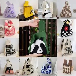 니트가방 손가방 토트백 판다 에코백