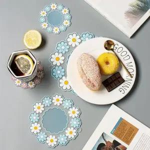 블루 베이직 3P 냄비 주방 매트 식탁