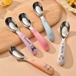 산리오 캐릭터즈 스텐 유치원 수저 3P 어린이집 스푼 작은수저