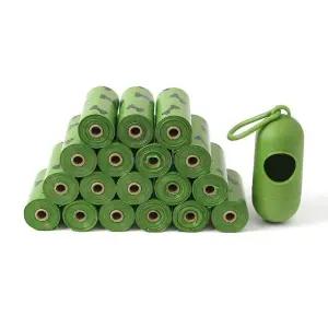 고품질 댕댕이 펫티켓 리필용 배변봉투 케이스세트 18롤 그린 (WE161AE)