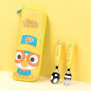 고품질 뽀로로 편한스푼포크 안전지퍼 수저세트(피크닉) (WE16837)