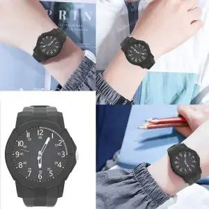 저소음 손목시계 아날로그 방수 시계 (WE0D574)