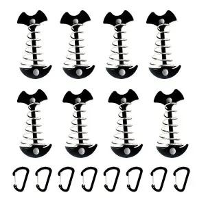 [콩심팥심]캠핑 스프링형 텐트 타프 고정 데크팩 8P