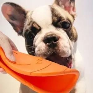 실리콘 애견 훈련 장난감 겸용 물그릇 강아지 원반 수조용 소품 (WFK8PB5)