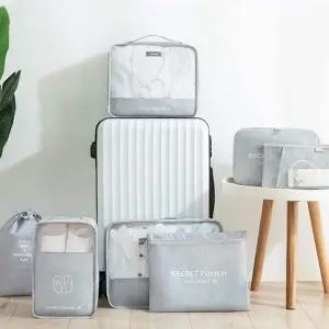 멜리케 여행용 캐리어정리 파우치 7종세트 출장 해외 트래블워시백