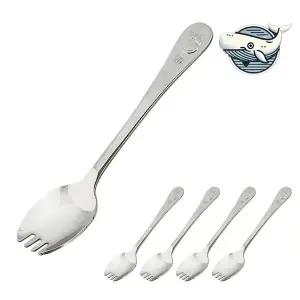 아기 곰돌이 수저포크 유아 스텐 식기 안전한