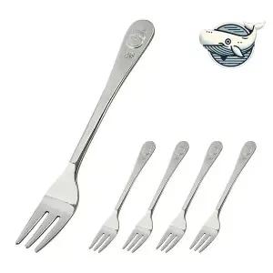 아동용 안전 포크 5개 곰돌이 디자인 유아용