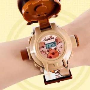 [콩심팥심]카피바라 어린이 키즈 빔프로젝터 손목 시계 장난감