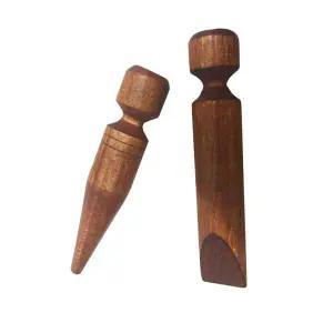 [셀러에이드]나무 지압봉 소 2개 마사지봉 안마기 손바닥