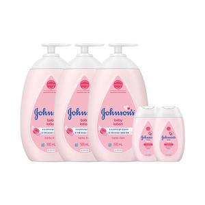 존슨즈 핑크 로션 베이비파우더향 500ml, 3개+증정(핑크로션 100ml, 2개)