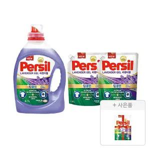퍼실 라벤더 드럼/일반 겸용 액체세제 2.7L, 1개+리필 1.8L, 2개+증정(파워젤 라벤더듀얼  파우치 300mL, 1개)